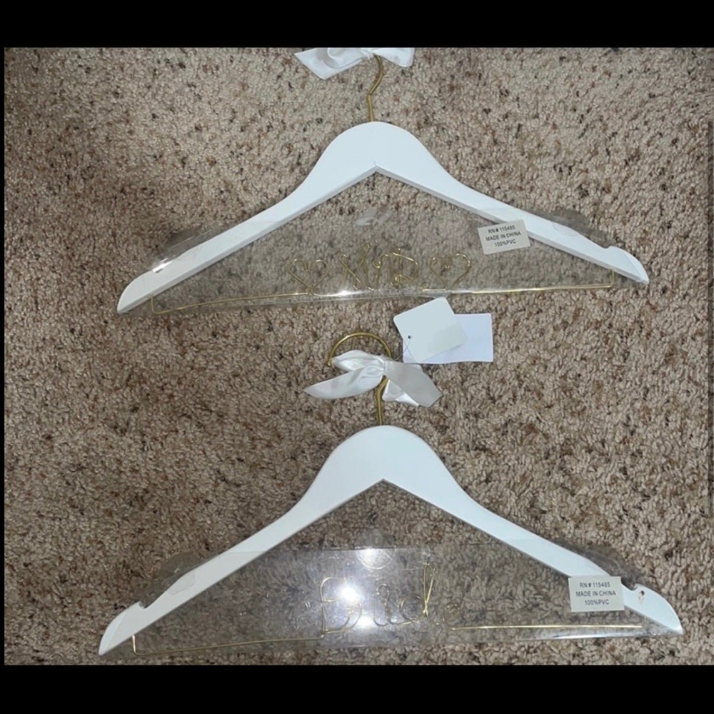 Set of two Mrs & Bride Hangers